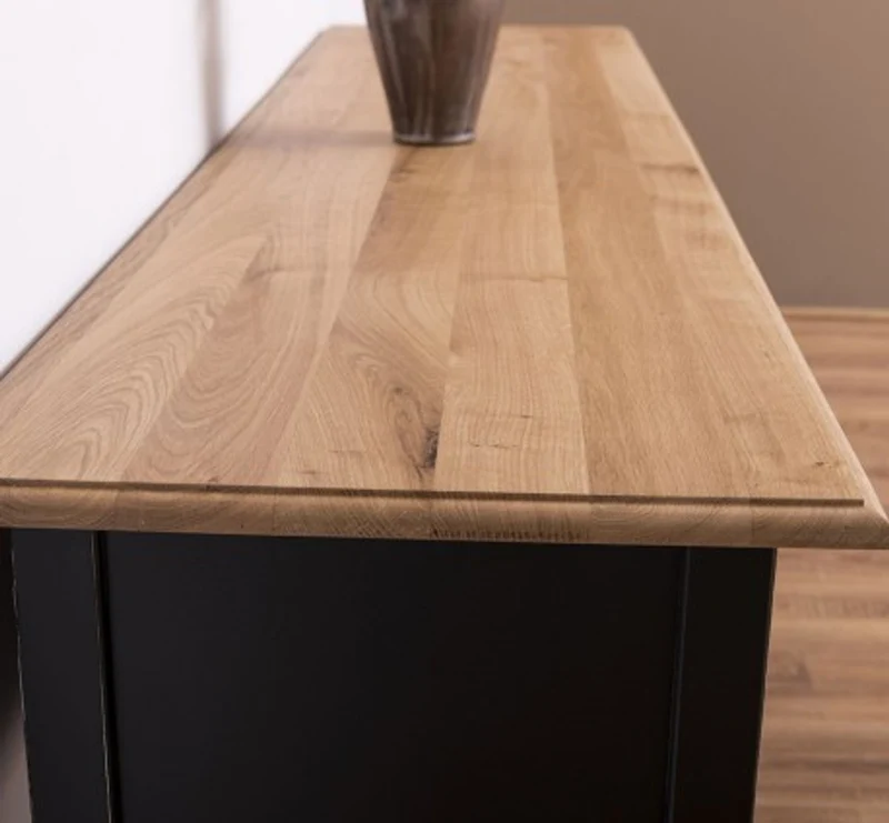 Casa Padrino Konsole im Landhausstil mit 2 Schubladen und Eichenholzplatte, 180 x 45 x 76 cm