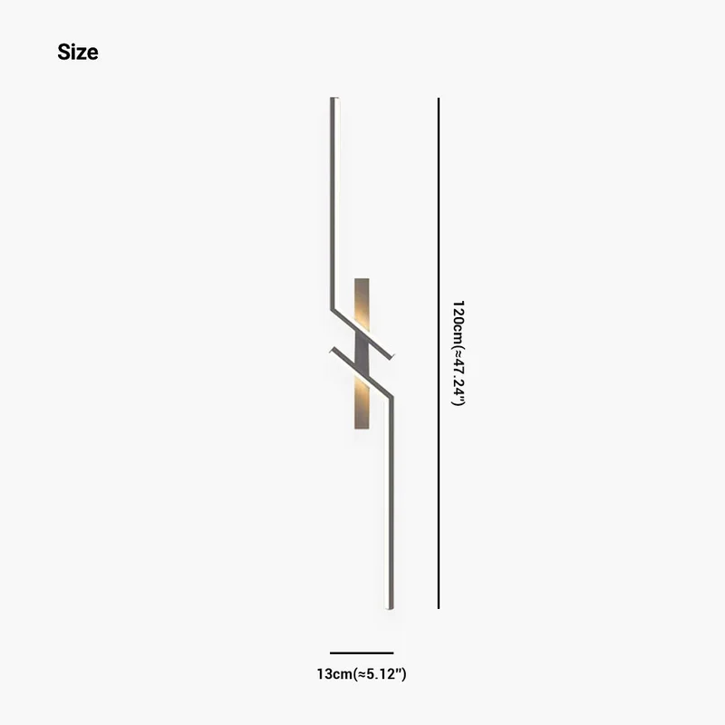 LED Wandlamp Dimbaar Lineair Goud Zwart Modern Minimalistisch Design Instelbaar Licht Woonkamer Slaapkamer | Sansoti