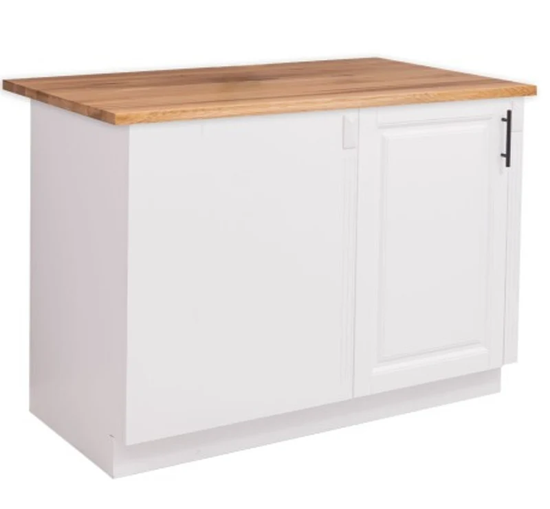 Casa Padrino Küchenschrank im Landhausstil mit 1 Tür und Eichenholzplatte, 120 x 60 x 89 cm