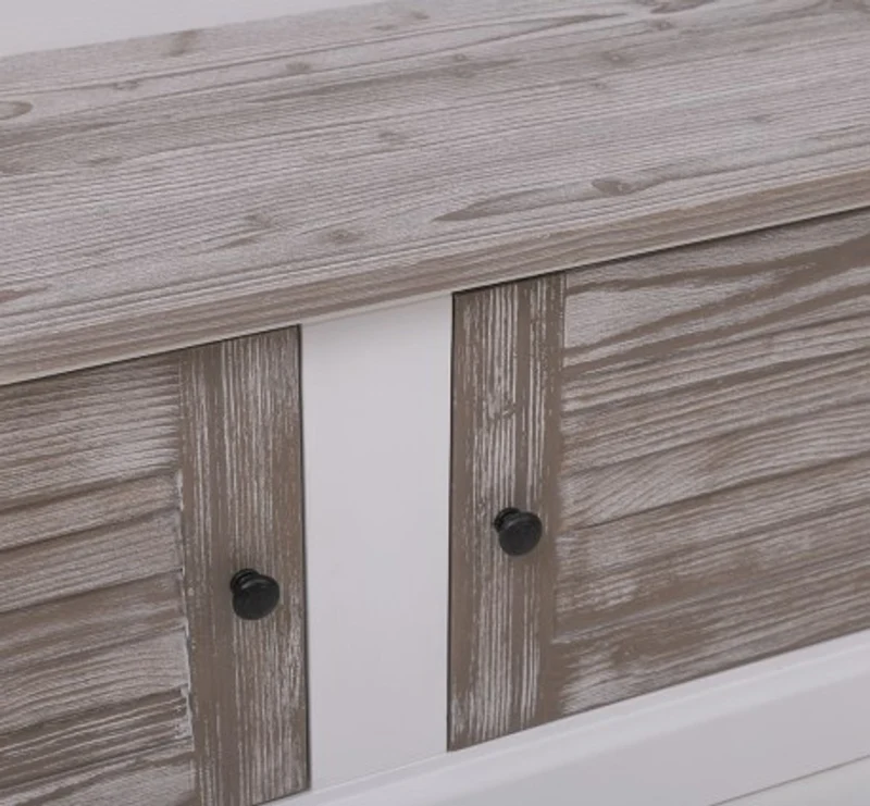 Casa Padrino Garderobe im Landhausstil mit 2 Türen, 140 x 41 x 210 cm