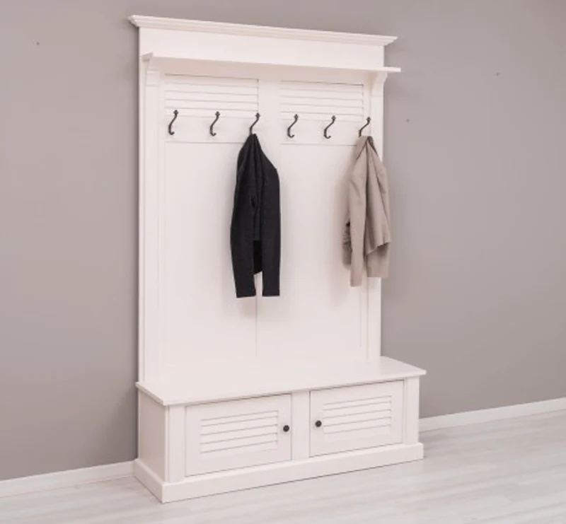 Casa Padrino Garderobe im Landhausstil mit 2 Türen, 140 x 41 x 210 cm