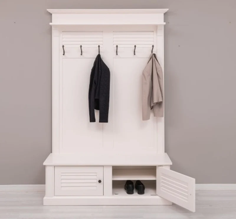 Casa Padrino Garderobe im Landhausstil mit 2 Türen, 140 x 41 x 210 cm