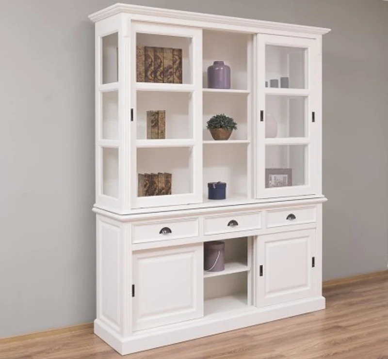 Casa Padrino Sideboard im Landhausstil mit 6 Schiebetüren und 3 Schubladen, 180 x 51 x 220 cm