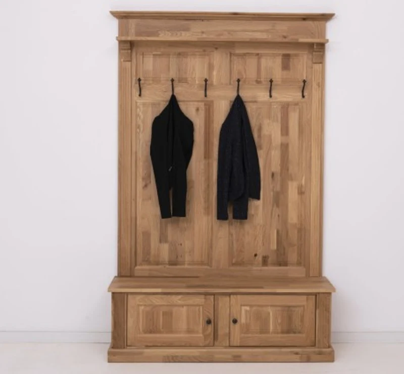 Casa Padrino Garderobe im Landhausstil mit 2 Türen, 140 x 41 x 210 cm
