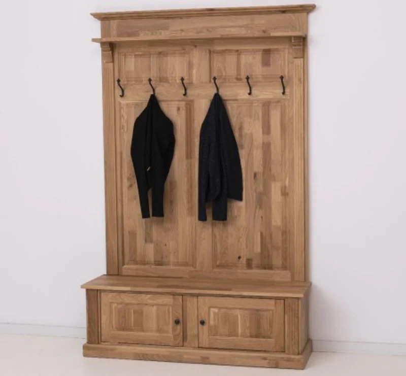 Casa Padrino Garderobe im Landhausstil mit 2 Türen, 140 x 41 x 210 cm