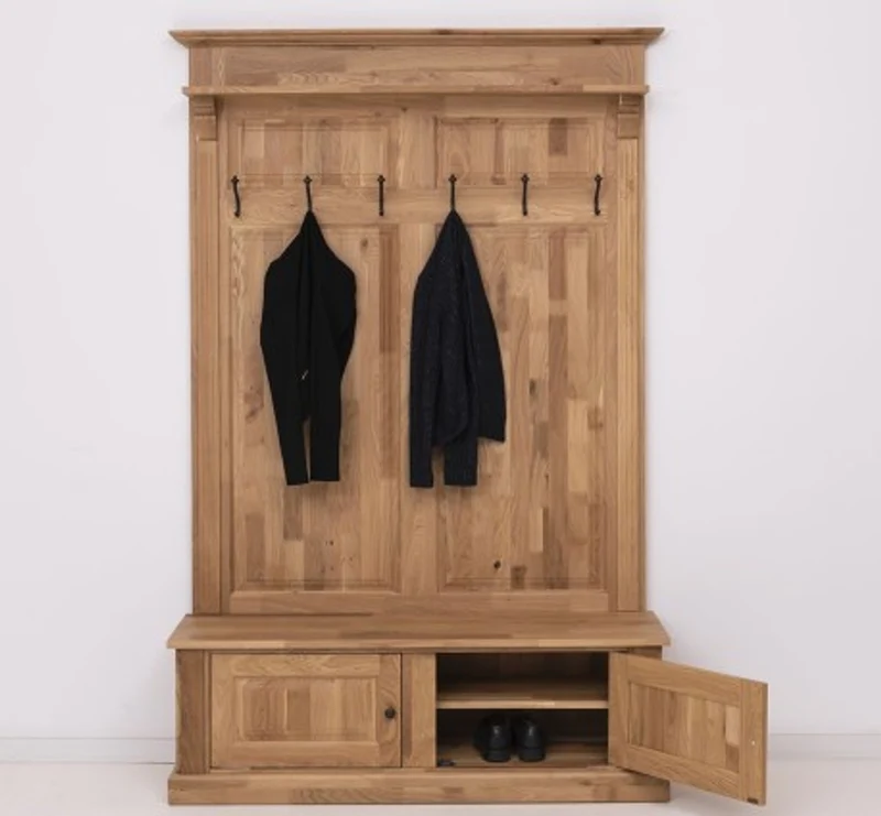 Casa Padrino Garderobe im Landhausstil mit 2 Türen, 140 x 41 x 210 cm