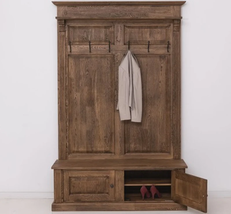 Casa Padrino Garderobe im Landhausstil mit 2 Türen, 140 x 41 x 210 cm