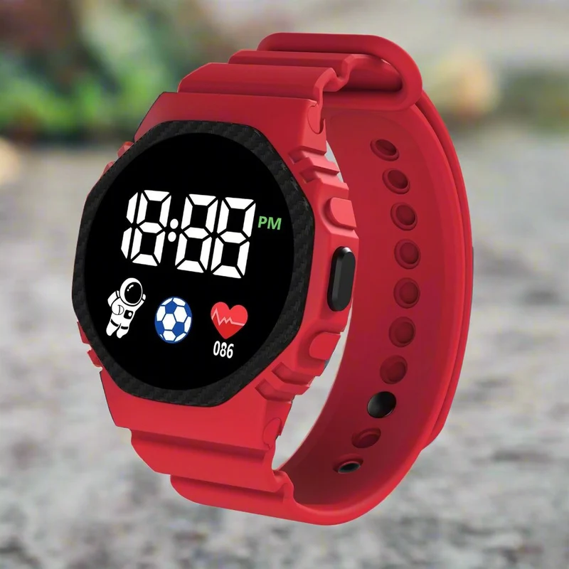 Digitaal Kinderhorloge LED Waterdicht met Kalender Alarm Stopwatch Leerzaam Avontuur voor Jongens Meisjes 4+ Jaar | Sansoti