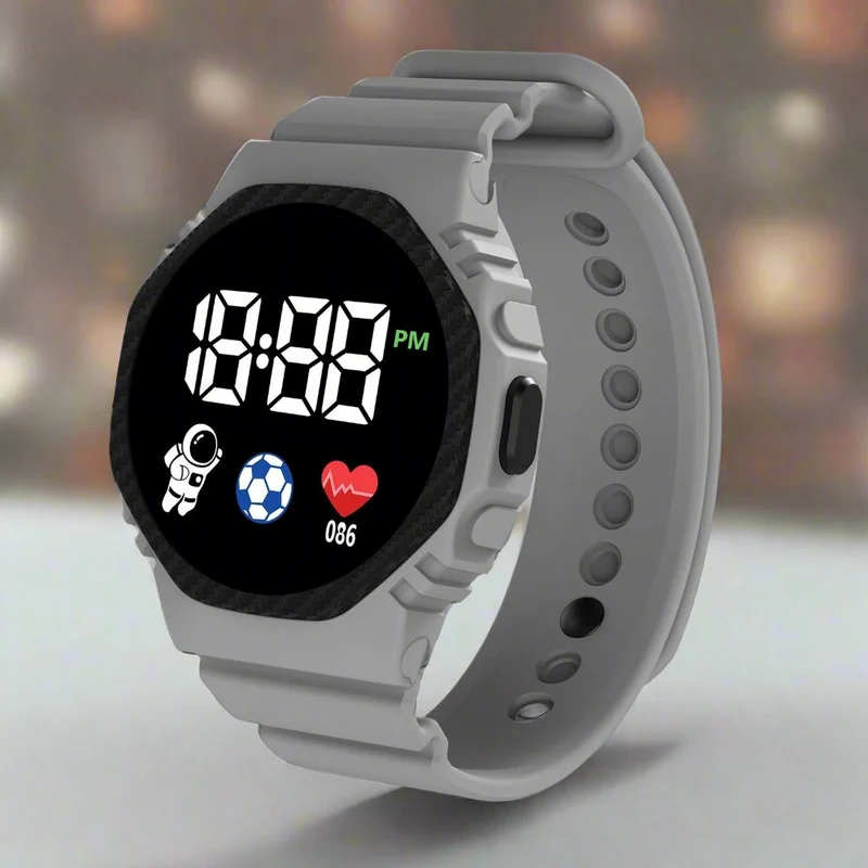 Digitaal Kinderhorloge LED Waterdicht met Kalender Alarm Stopwatch Leerzaam Avontuur voor Jongens Meisjes 4+ Jaar | Sansoti