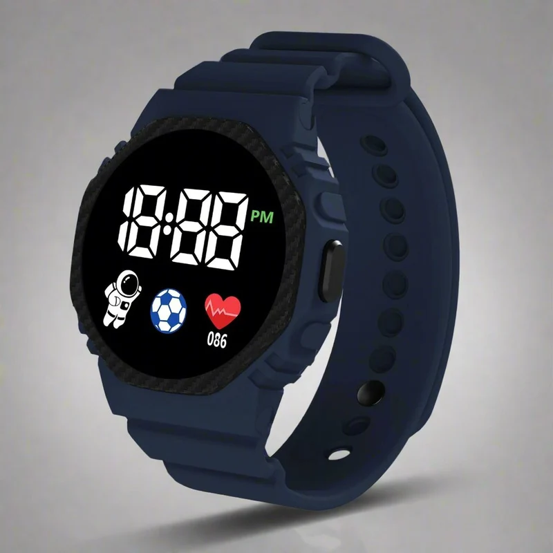 Digitaal Kinderhorloge LED Waterdicht met Kalender Alarm Stopwatch Leerzaam Avontuur voor Jongens Meisjes 4+ Jaar | Sansoti