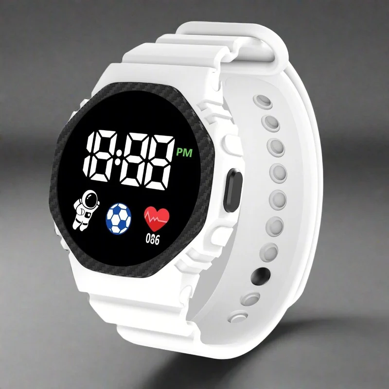 Digitaal Kinderhorloge LED Waterdicht met Kalender Alarm Stopwatch Leerzaam Avontuur voor Jongens Meisjes 4+ Jaar | Sansoti