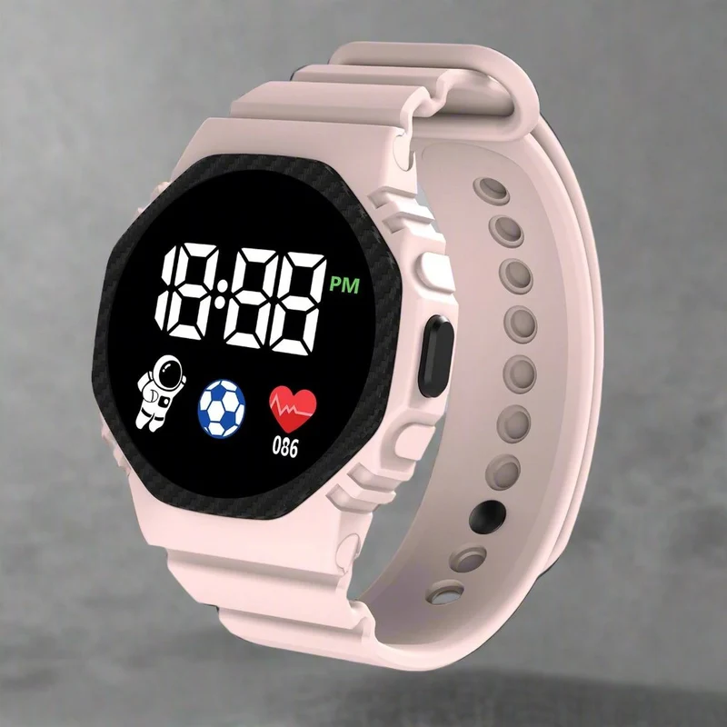 Digitaal Kinderhorloge LED Waterdicht met Kalender Alarm Stopwatch Leerzaam Avontuur voor Jongens Meisjes 4+ Jaar | Sansoti
