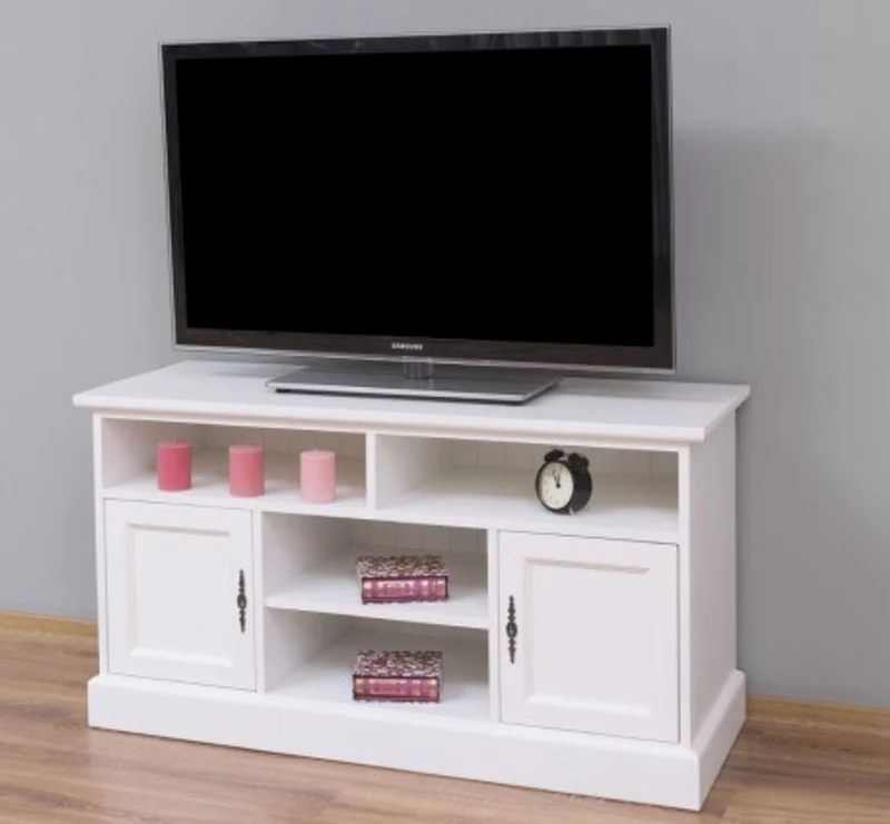 Casa Padrino TV Schrank im Landhausstil mit 2 Türen, 129 x 50 x 70 cm