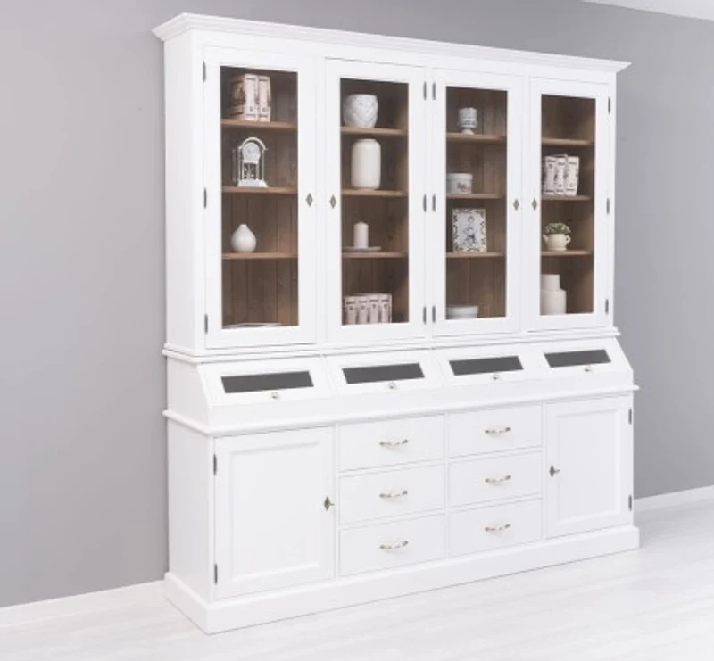 Casa Padrino Sideboard im Landhausstil mit 2 Türen und 6 Schubladen, 214 x 50 x 226 cm