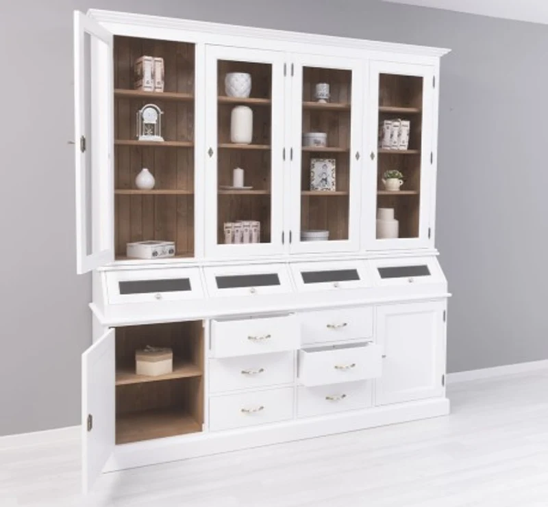 Casa Padrino Sideboard im Landhausstil mit 2 Türen und 6 Schubladen, 214 x 50 x 226 cm
