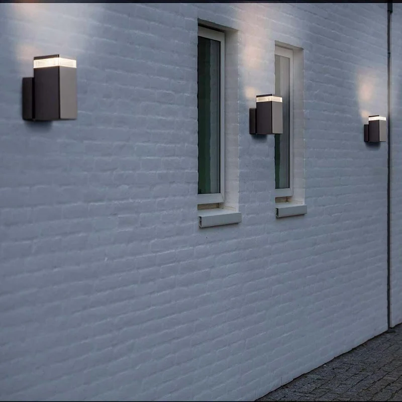 Außen-Wandlampe Elm IP44 Schwarz, Klar