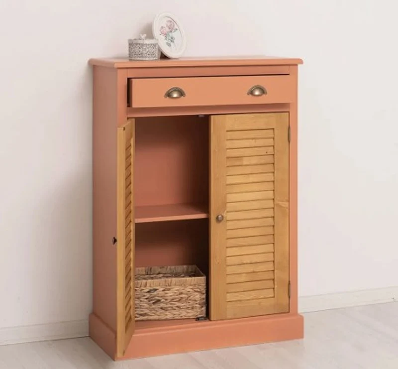 Casa Padrino Kommode im Landhausstil mit 2 Türen und 1 Schublade, 85 x 37 x 120 cm