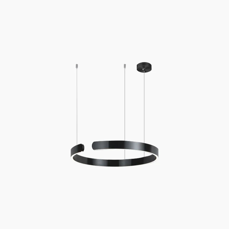 Kroonluchter LED Ringen Dimbaar met Afstandsbediening Zwart Goud Wit Modern Design voor Woonkamer Eetkamer | Sansoti