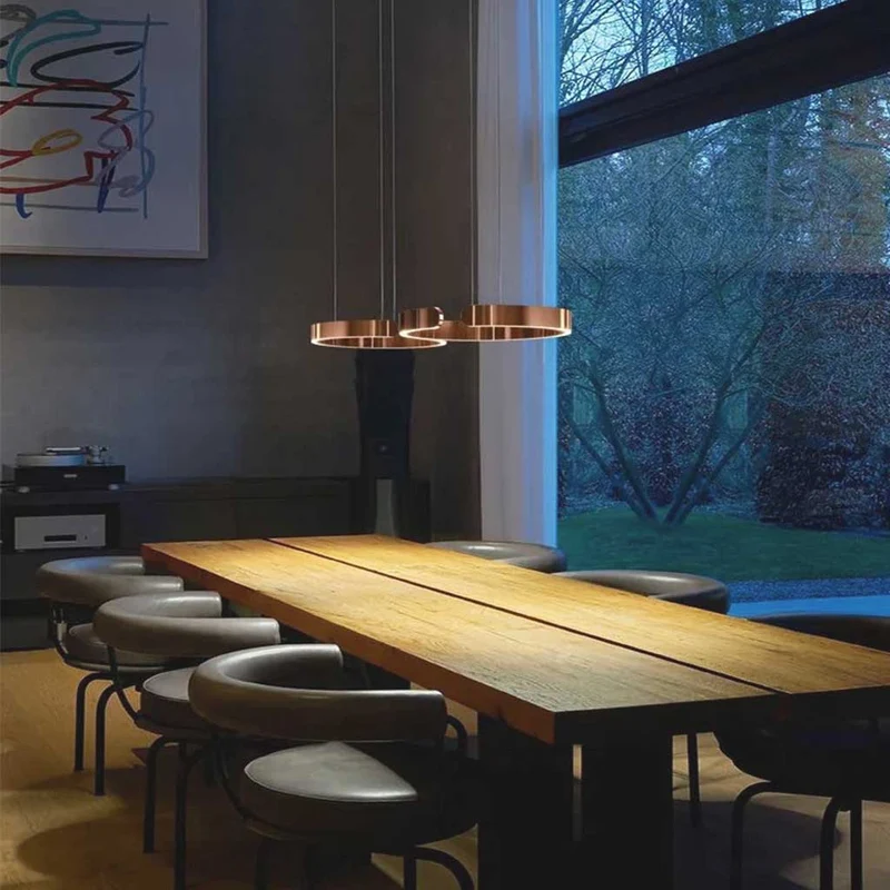 Kroonluchter LED Ringen Dimbaar met Afstandsbediening Zwart Goud Wit Modern Design voor Woonkamer Eetkamer | Sansoti