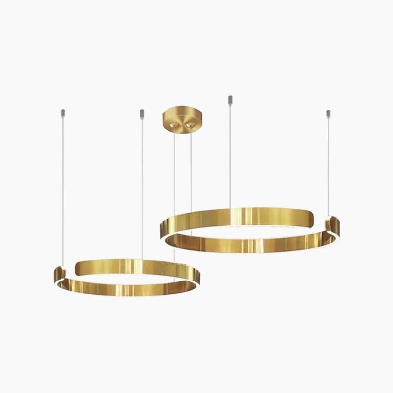 Kroonluchter LED Ringen Dimbaar met Afstandsbediening Zwart Goud Wit Modern Design voor Woonkamer Eetkamer | Sansoti