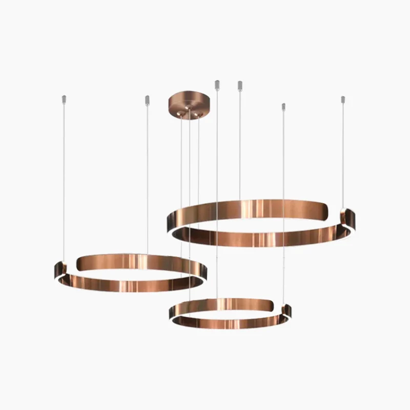 Kroonluchter LED Ringen Dimbaar met Afstandsbediening Zwart Goud Wit Modern Design voor Woonkamer Eetkamer | Sansoti