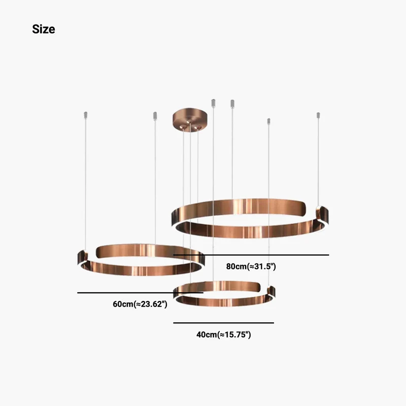 Kroonluchter LED Ringen Dimbaar met Afstandsbediening Zwart Goud Wit Modern Design voor Woonkamer Eetkamer | Sansoti
