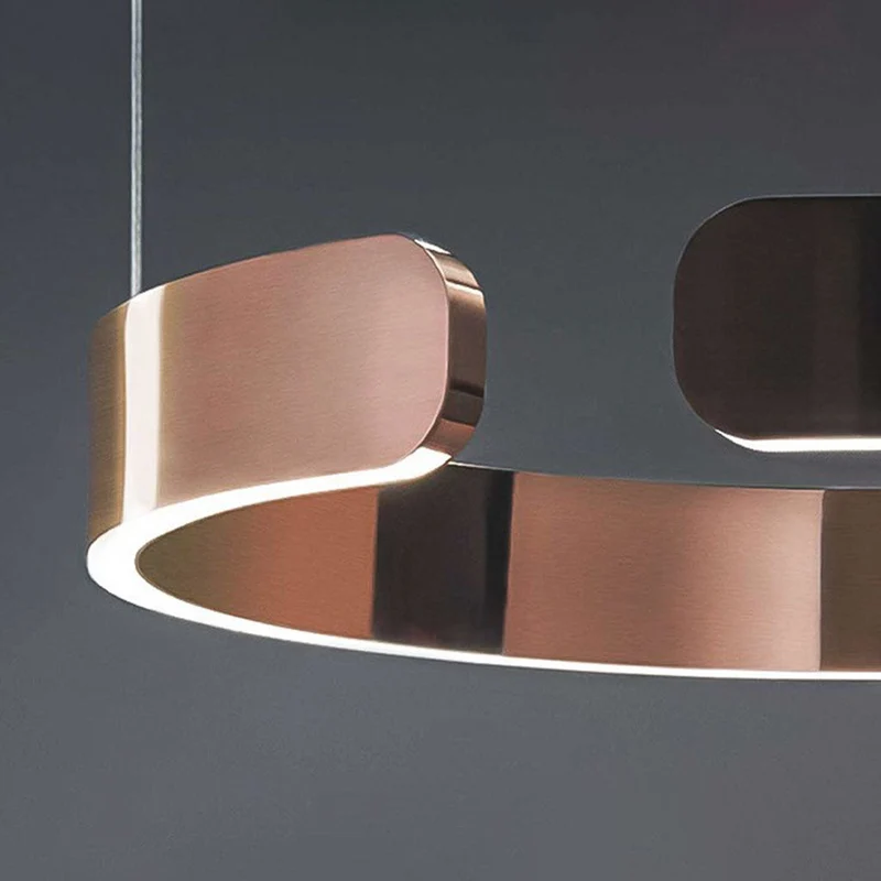 Kroonluchter LED Ringen Dimbaar met Afstandsbediening Zwart Goud Wit Modern Design voor Woonkamer Eetkamer | Sansoti
