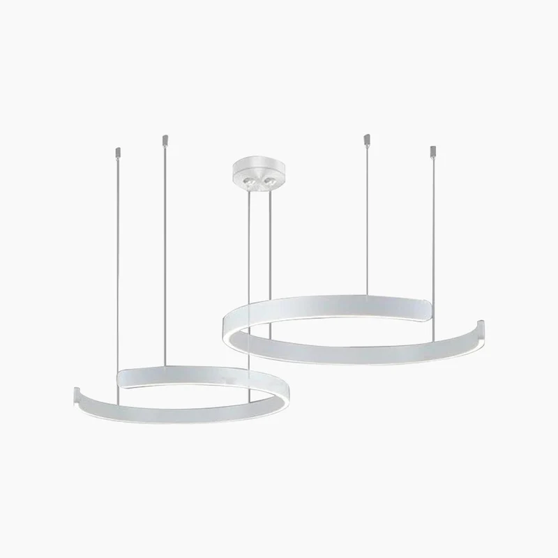Kroonluchter LED Ringen Dimbaar met Afstandsbediening Zwart Goud Wit Modern Design voor Woonkamer Eetkamer | Sansoti
