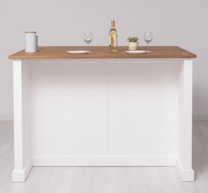 Casa Padrino Küchenschrank im Landhausstil mit Eichenholzplatte, 160 x 110 x 110 cm