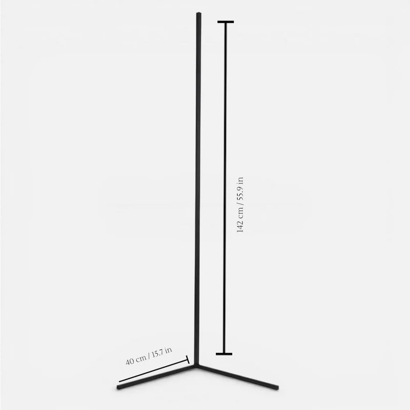 Staande Lamp LED Dimbaar 3 Lichtkleuren Afstandsbediening 142cm Aluminium Hoeklamp Woonkamer Slaapkamer 3000K 4000K 6000K Sfeerverlichting Zwart Wit | Sansoti