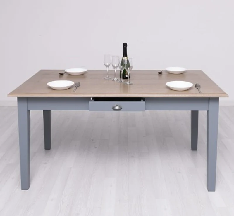 Casa Padrino Esstisch im Landhausstil mit Eichenholzplatte, 180 x 90 x 78 cm