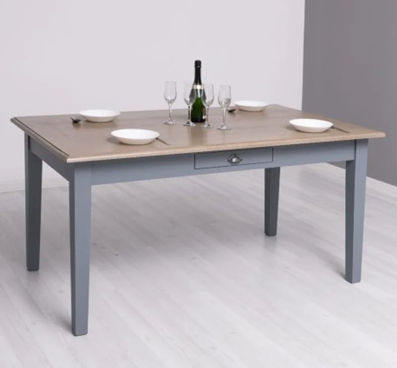 Casa Padrino Esstisch im Landhausstil mit Eichenholzplatte, 160 x 90 x 78 cm