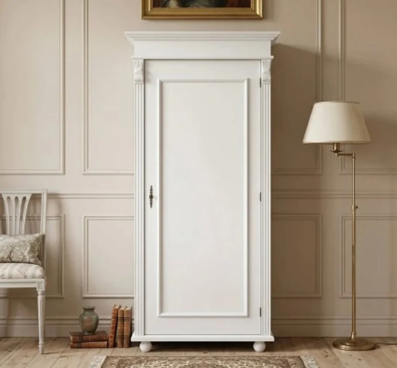 Casa Padrino Kleiderschrank im Landhausstil mit 1 Tür, 85 x 58 x 180 cm