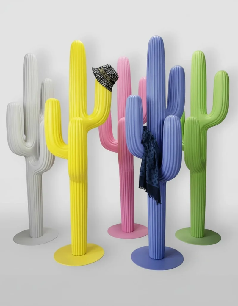 Casa Padrino Luxus Deko Skulptur Deko Objekt Kaktus Design H. 195 cm - Riesige Gartenskulptur - Lebensgroße Skulptur - XXL Deko Skulptur - XXL Deko Figur