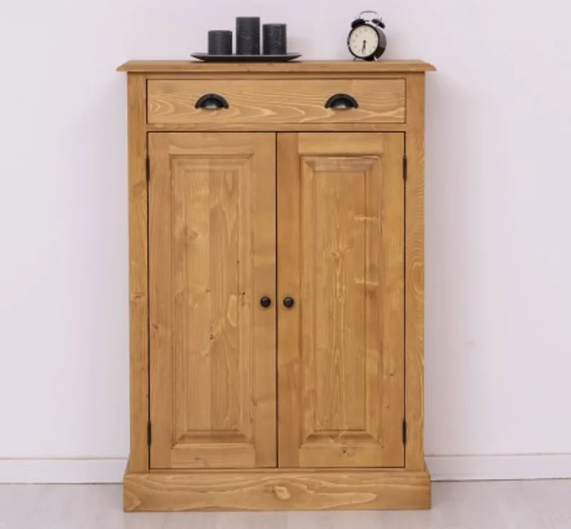 Casa Padrino Schrank im Landhausstil mit 2 Türen und 1 Schublade, 85 x 35 x 120 cm
