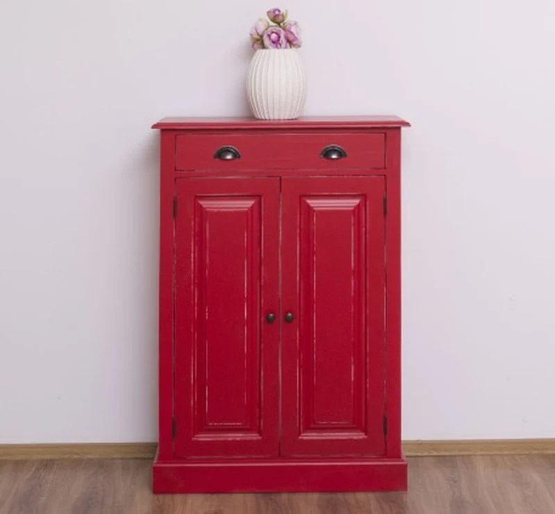 Casa Padrino Schrank im Landhausstil mit 2 Türen und 1 Schublade, 85 x 35 x 120 cm