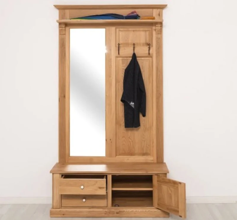 Casa Padrino Garderobe im Landhausstil mit 2 Schubladen, 121 x 41 x 210 cm
