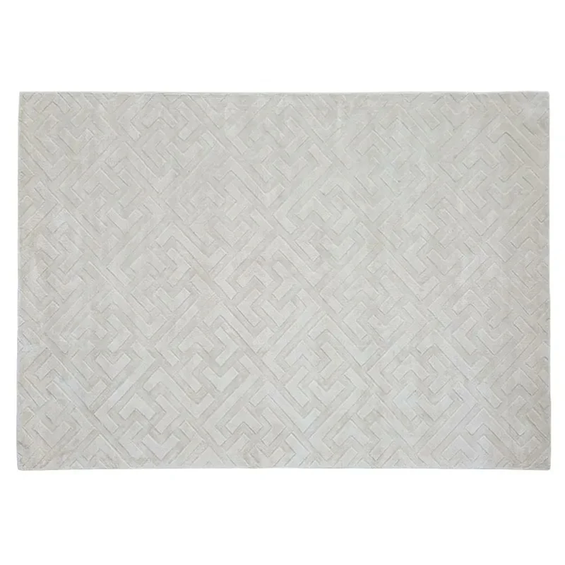 Casa Padrino Luxus Teppich Creme 280 x 360 cm - griechisches Mäandermuster