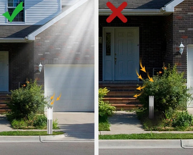 Solar Tuinpadverlichting met Lichtsensor IP65 Waterbestendig 42cm Roestvrij Staal | Sansoti