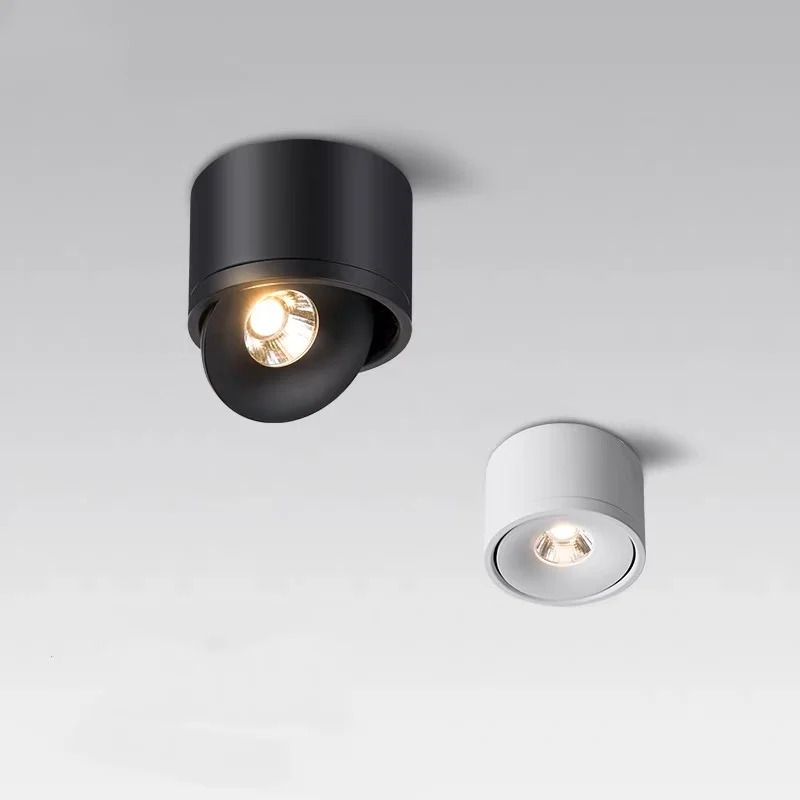 Opbouw Plafondspot LED Dimbaar Draaibaar Aluminium Wit Zwart Woonkamer Keuken Kantoor | Sansoti