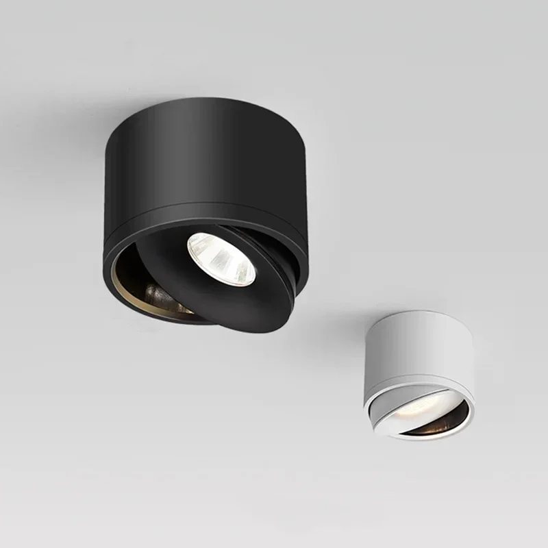 Opbouw Plafondspot LED Dimbaar Draaibaar Aluminium Wit Zwart Woonkamer Keuken Kantoor | Sansoti