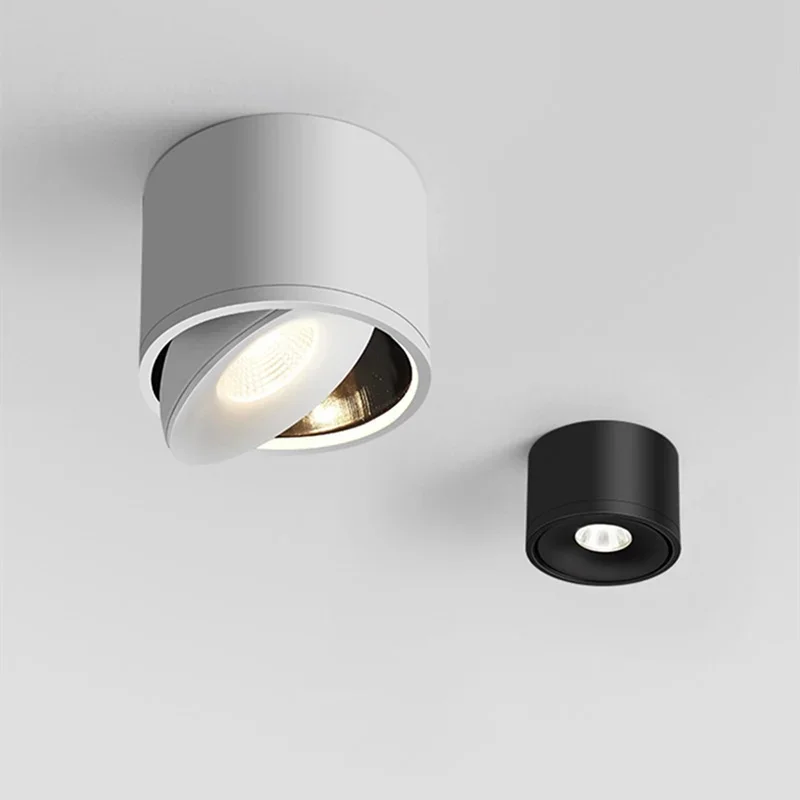 Opbouw Plafondspot LED Dimbaar Draaibaar Aluminium Wit Zwart Woonkamer Keuken Kantoor | Sansoti