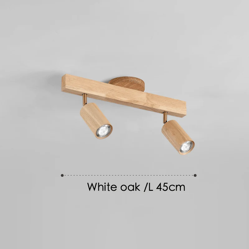 Railspot Keuken 3 Spots Massief Hout Wit Eik Noten Rail 100 cm Individueel Richtbaar Opbouw Plafondmontage Warm Wit | Sansoti