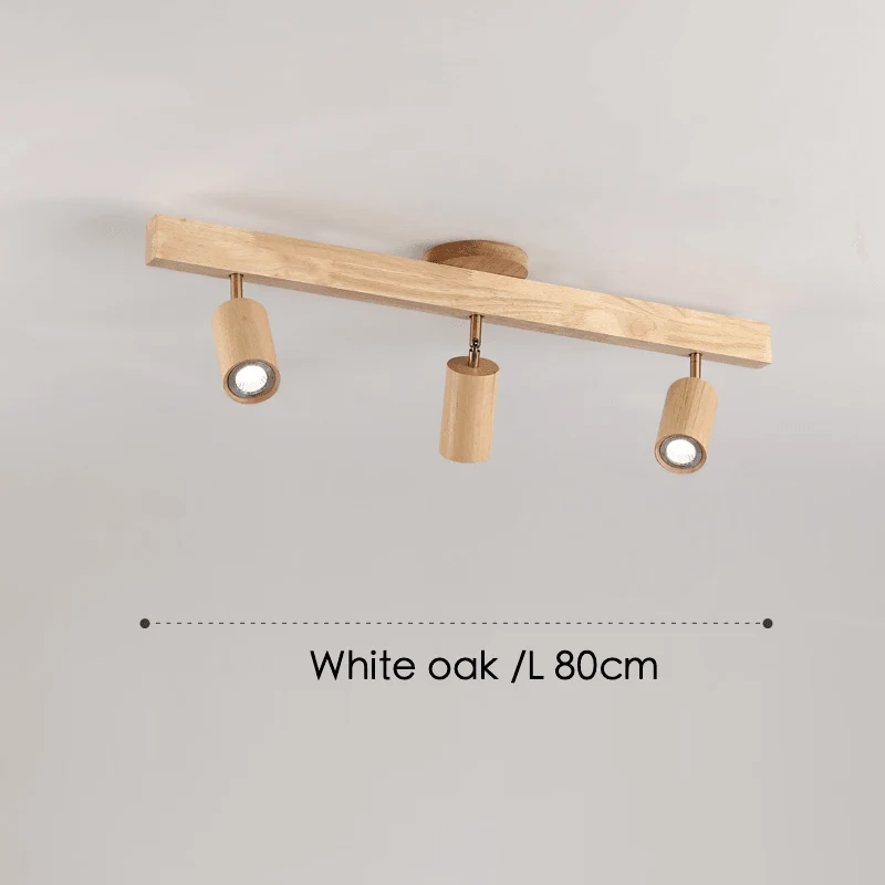 Railspot Keuken 3 Spots Massief Hout Wit Eik Noten Rail 100 cm Individueel Richtbaar Opbouw Plafondmontage Warm Wit | Sansoti