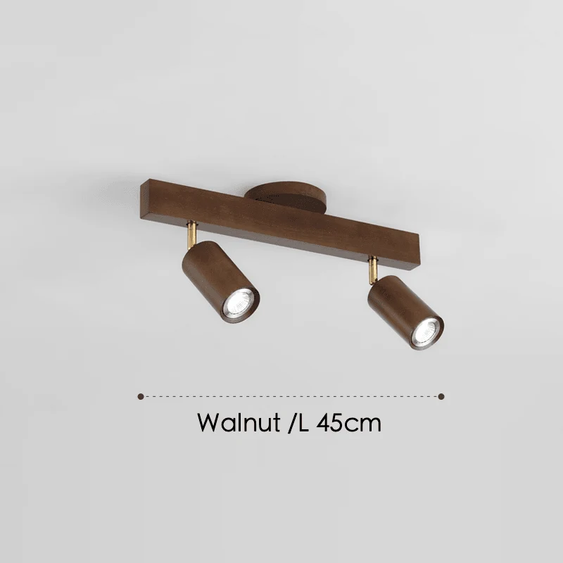 Railspot Keuken 3 Spots Massief Hout Wit Eik Noten Rail 100 cm Individueel Richtbaar Opbouw Plafondmontage Warm Wit | Sansoti
