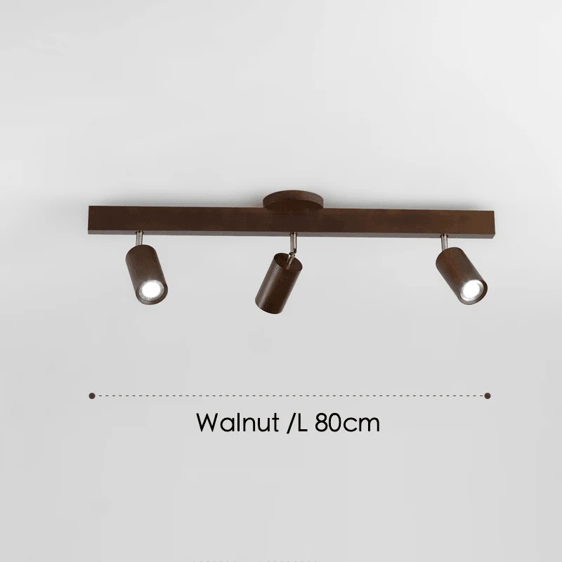 Railspot Keuken 3 Spots Massief Hout Wit Eik Noten Rail 100 cm Individueel Richtbaar Opbouw Plafondmontage Warm Wit | Sansoti