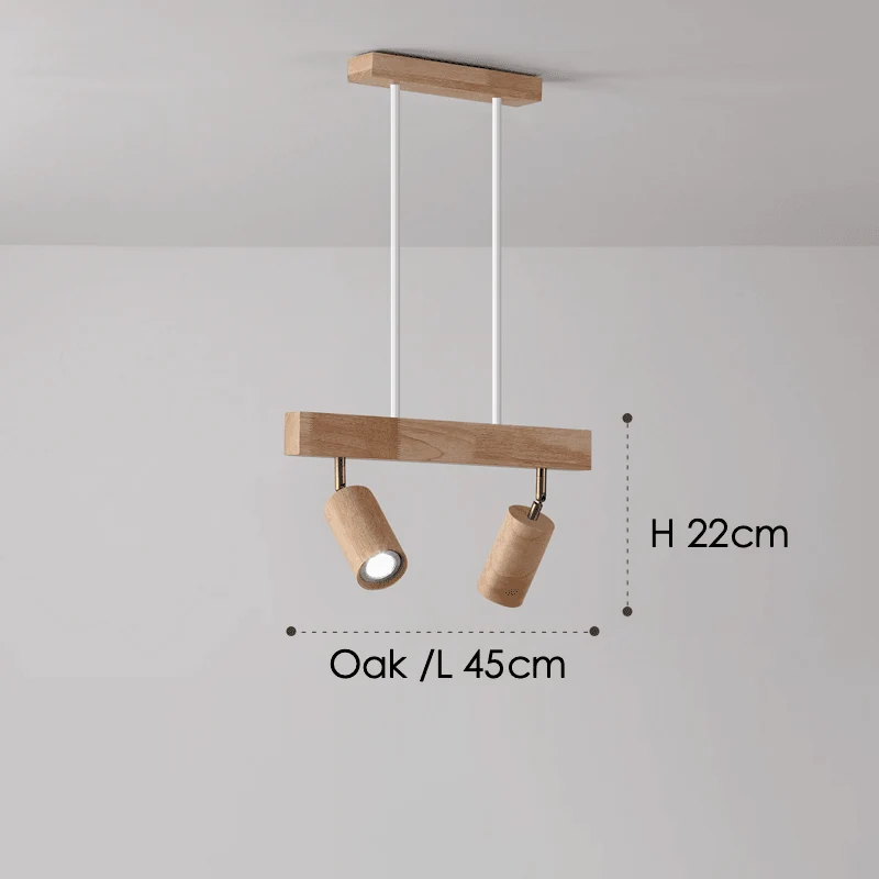 Railspot Keuken 3 Spots Massief Hout Wit Eik Noten Rail 100 cm Individueel Richtbaar Opbouw Plafondmontage Warm Wit | Sansoti