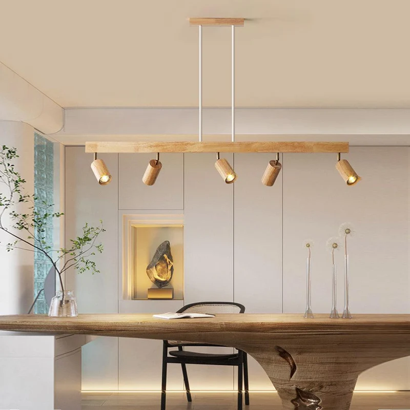 Railspot Keuken 3 Spots Massief Hout Wit Eik Noten Rail 100 cm Individueel Richtbaar Opbouw Plafondmontage Warm Wit | Sansoti