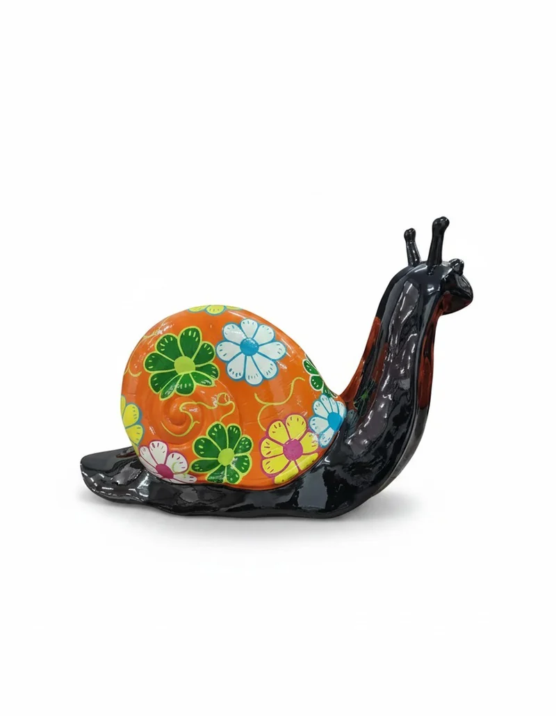 Casa Padrino Luxus Deko Skulptur Schnecke H. 60 cm - Deko Skulptur - Deko Figur - Tierfigur - Gartendeko