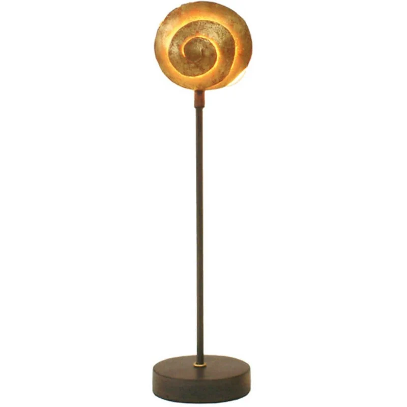 Tischleuchte Piccola Nautilo Eisen Braun-Schwarz-Gold